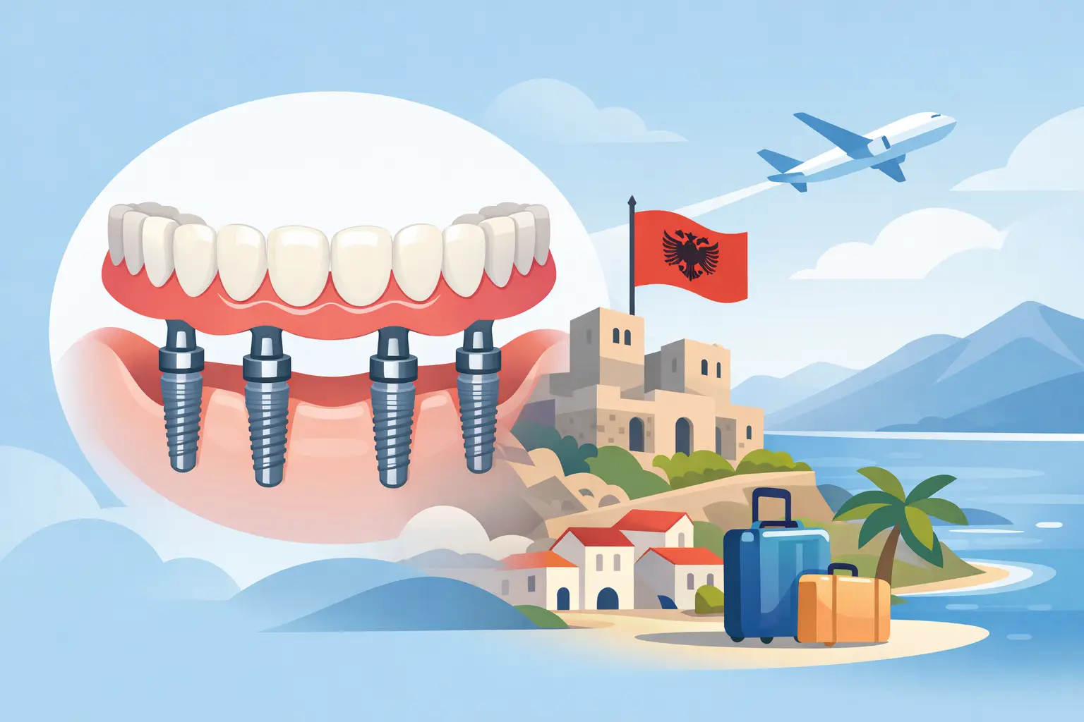 Dentiera fissa su impianti Albania: conviene?