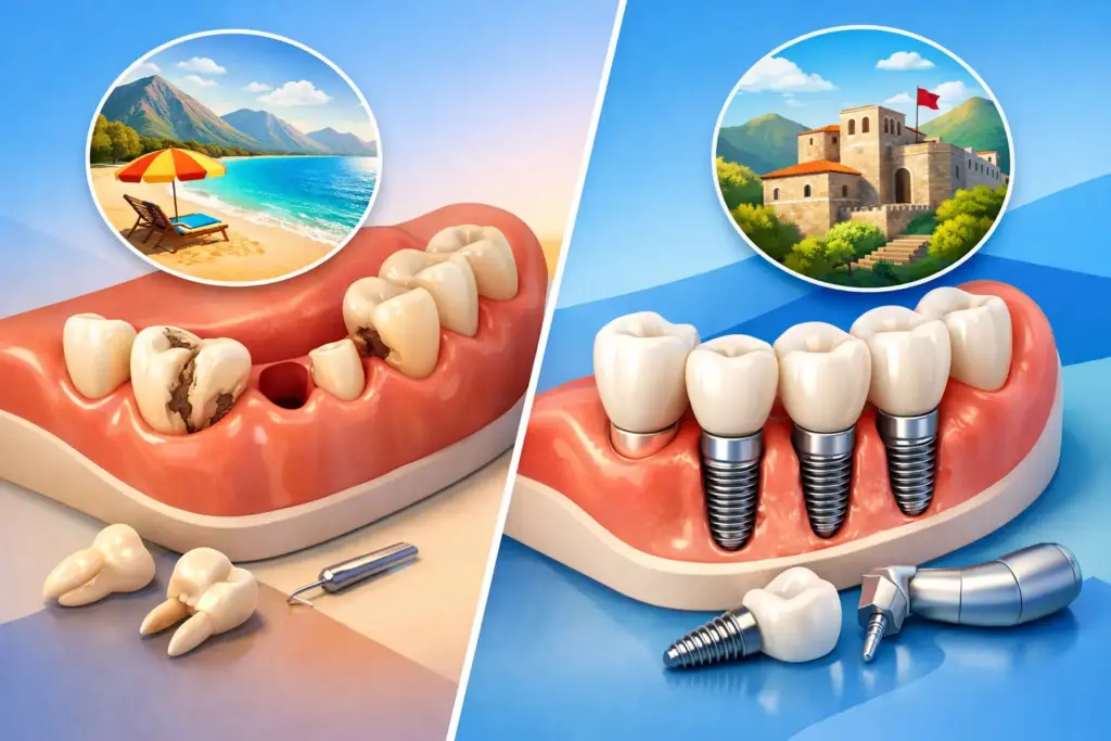 Prima e dopo impianti dentali Albania